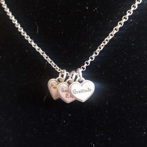 Brighton Piccadilly Heart Charm Necklace Love Passion Gratitude & Embrace Life